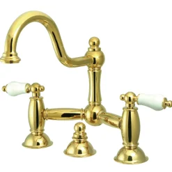 Kingston Brass Restoration Two-Handle Bathroom Bridge Faucet