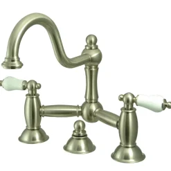 Kingston Brass Restoration Two-Handle Bathroom Bridge Faucet