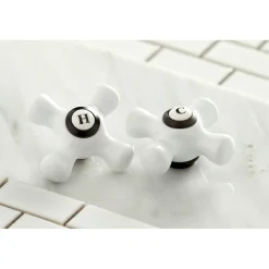Kingston Brass Restoration Two Handles 3-Hole Wall Mount Roman Tub Faucet