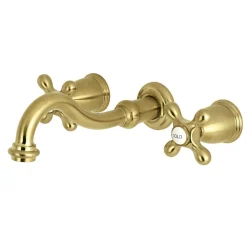 Kingston Brass Restoration Two-Handle Three-Hole Wall Mount Roman Tub Faucet