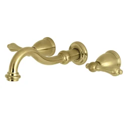 Kingston Brass Restoration Two-Handle 3-Hole Wall Mount Roman Tub Faucet