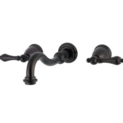 Kingston Brass Restoration Two-Handle 3-Hole Wall Mount Roman Tub Faucet
