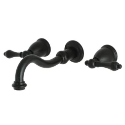 Kingston Brass Restoration Two-Handle 3-Hole Wall Mount Roman Tub Faucet