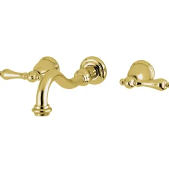 Kingston Brass Restoration Two-Handle 3-Hole Wall Mount Roman Tub Faucet