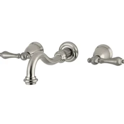 Kingston Brass Restoration Two-Handle 3-Hole Wall Mount Roman Tub Faucet