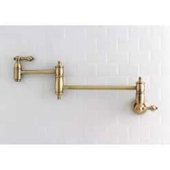 Kingston Brass Restoration Wall Mount Pot Filler Kitchen Faucet