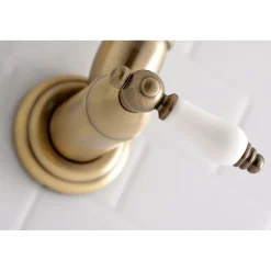 Kingston Brass Restoration Wall Mount Single Hole Pot Filler Kitchen Faucet