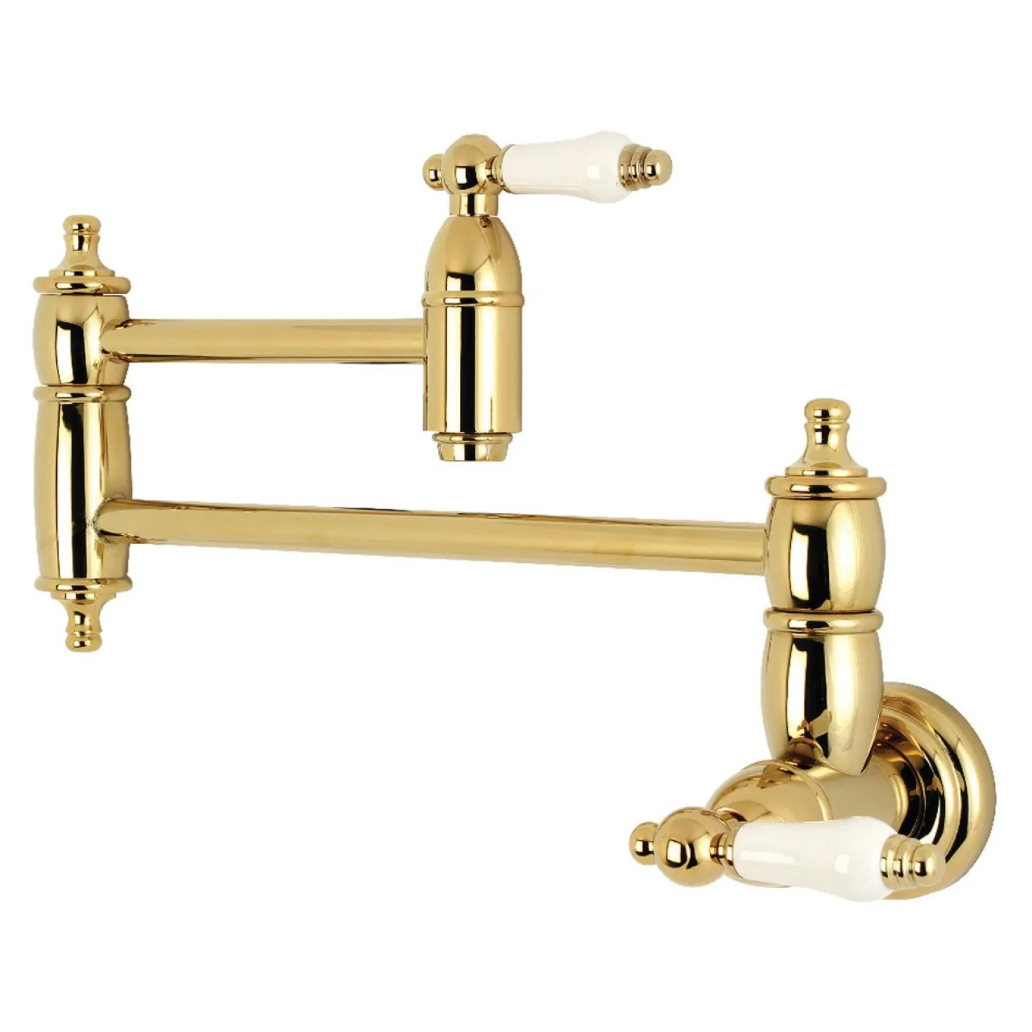 Kingston Brass Restoration Wall Mount Single Hole Pot Filler Kitchen Faucet