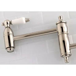 Kingston Brass Restoration Wall Mount Single Hole Pot Filler Kitchen Faucet