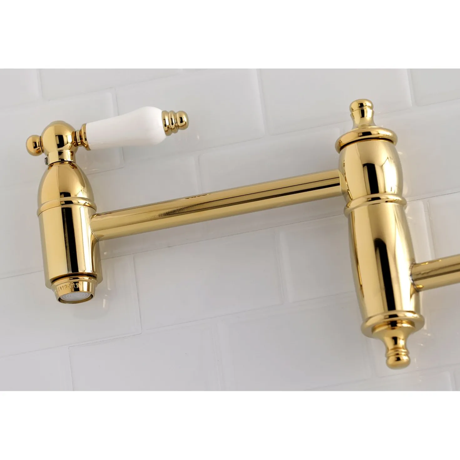 Kingston Brass Restoration Wall Mount Single Hole Pot Filler Kitchen Faucet