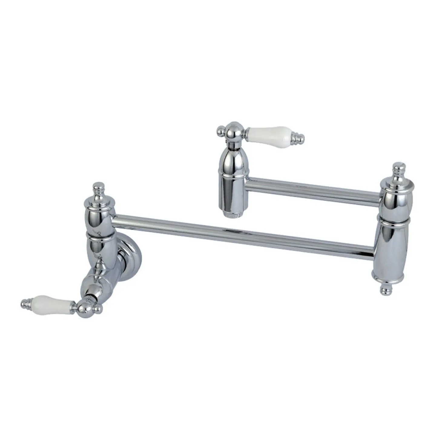 Kingston Brass Restoration Wall Mount Single Hole Pot Filler Kitchen Faucet