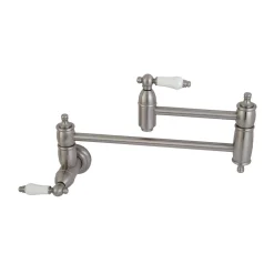 Kingston Brass Restoration Wall Mount Single Hole Pot Filler Kitchen Faucet