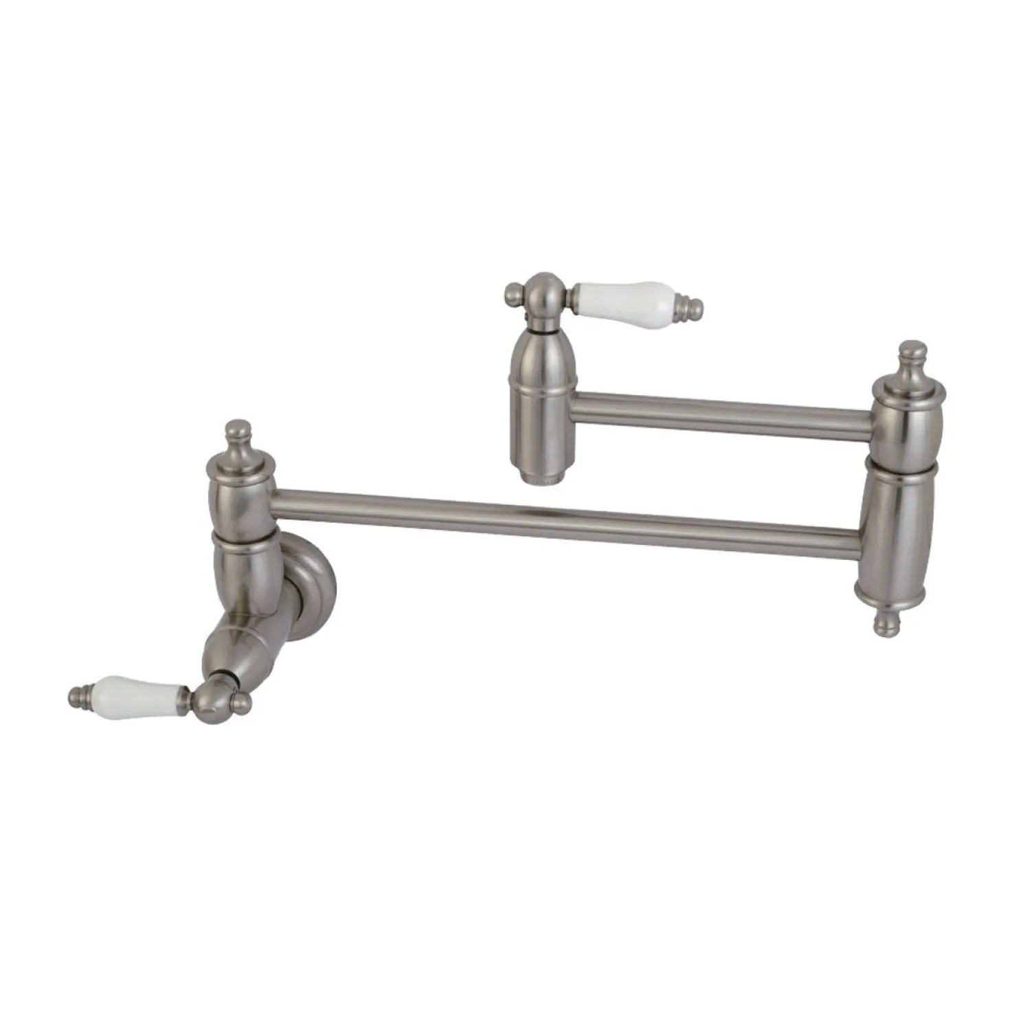 Kingston Brass Restoration Wall Mount Single Hole Pot Filler Kitchen Faucet