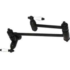 Kingston Brass Restoration Wall Mount Single Hole Pot Filler Kitchen Faucet