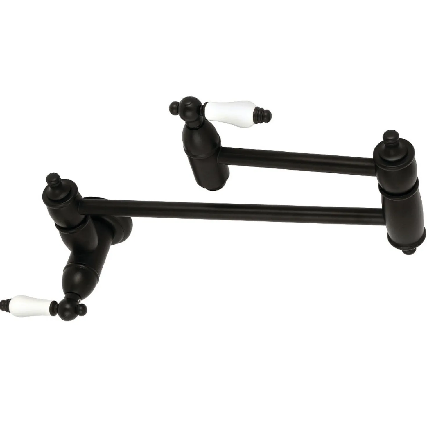 Kingston Brass Restoration Wall Mount Single Hole Pot Filler Kitchen Faucet