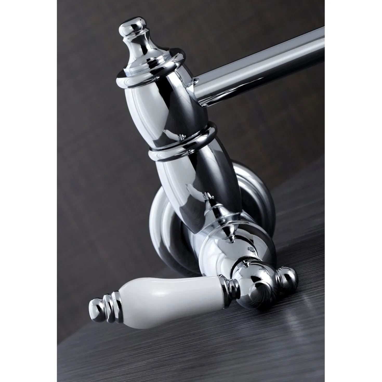 Kingston Brass Restoration Wall Mount Single Hole Pot Filler Kitchen Faucet
