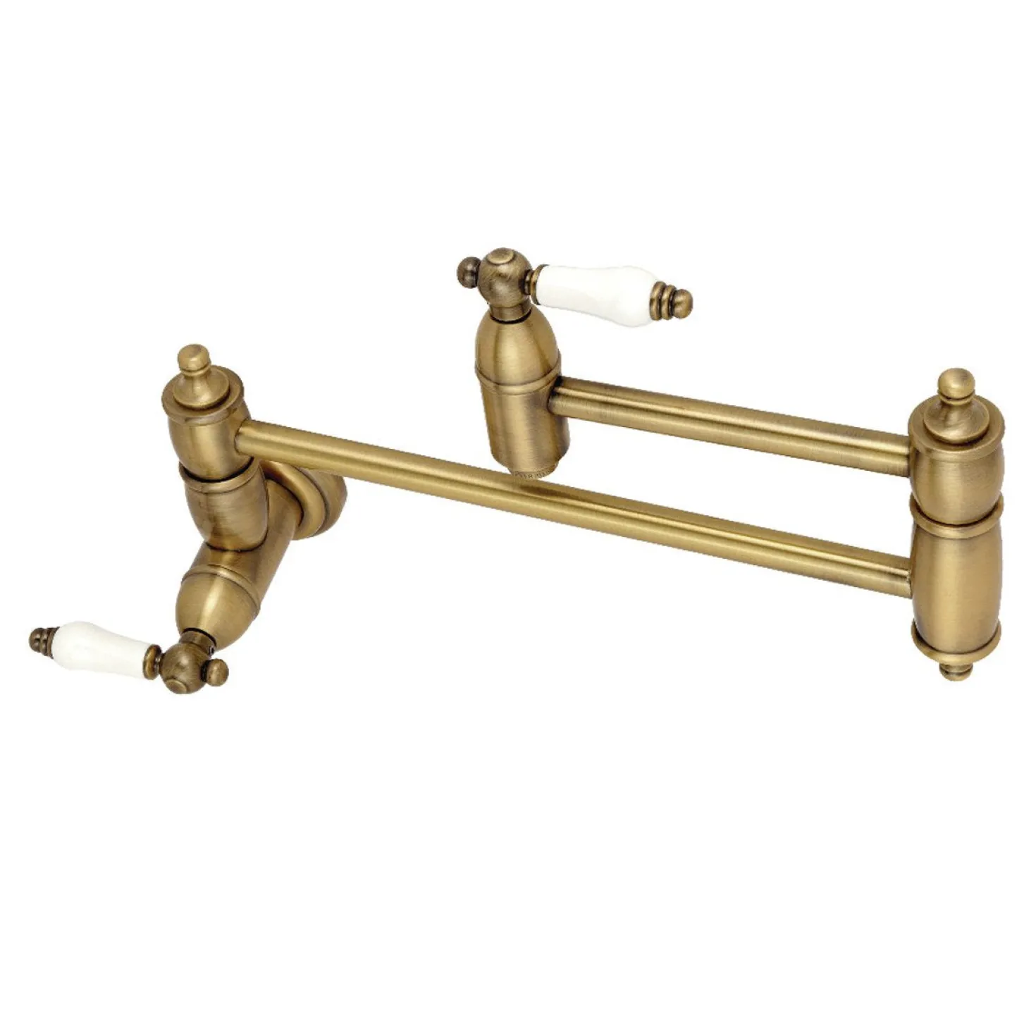 Kingston Brass Restoration Wall Mount Single Hole Pot Filler Kitchen Faucet