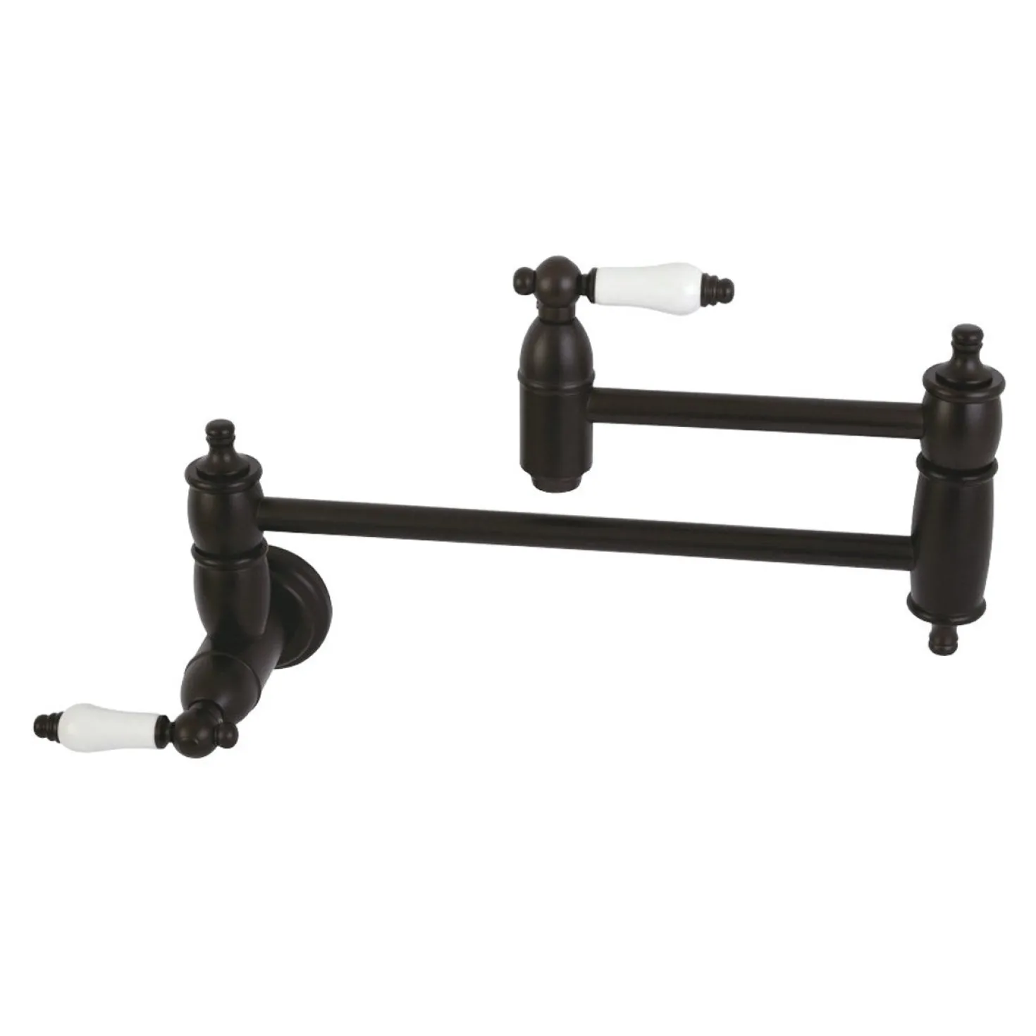 Kingston Brass Restoration Wall Mount Single Hole Pot Filler Kitchen Faucet