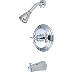 Kingston Brass Restoration Wall Mount Tub and Shower Faucet