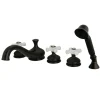 Kingston Brass Roman 3-Cross Handles Tub Faucet