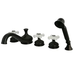 Kingston Brass Roman 3-Cross Handles Tub Faucet