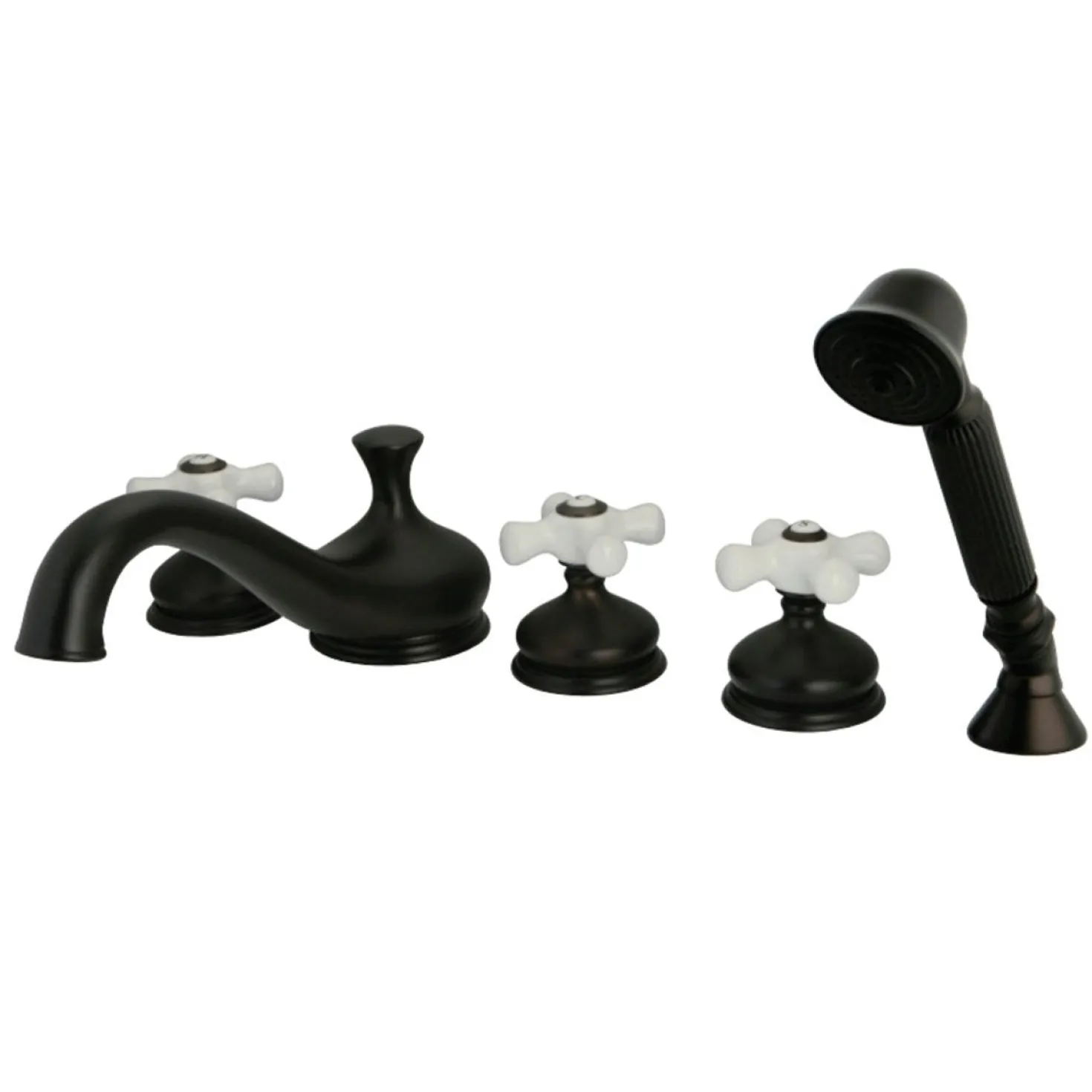 Kingston Brass Roman 3-Cross Handles Tub Faucet