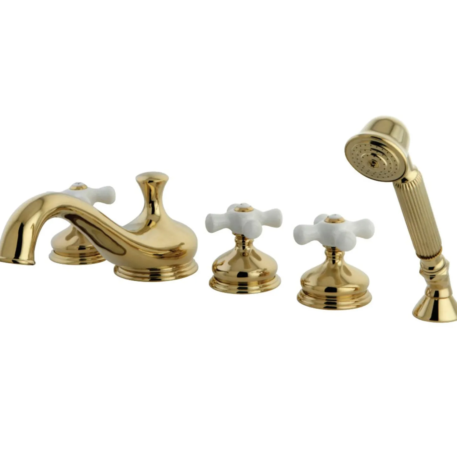 Kingston Brass Roman 3-Cross Handles Tub Faucet