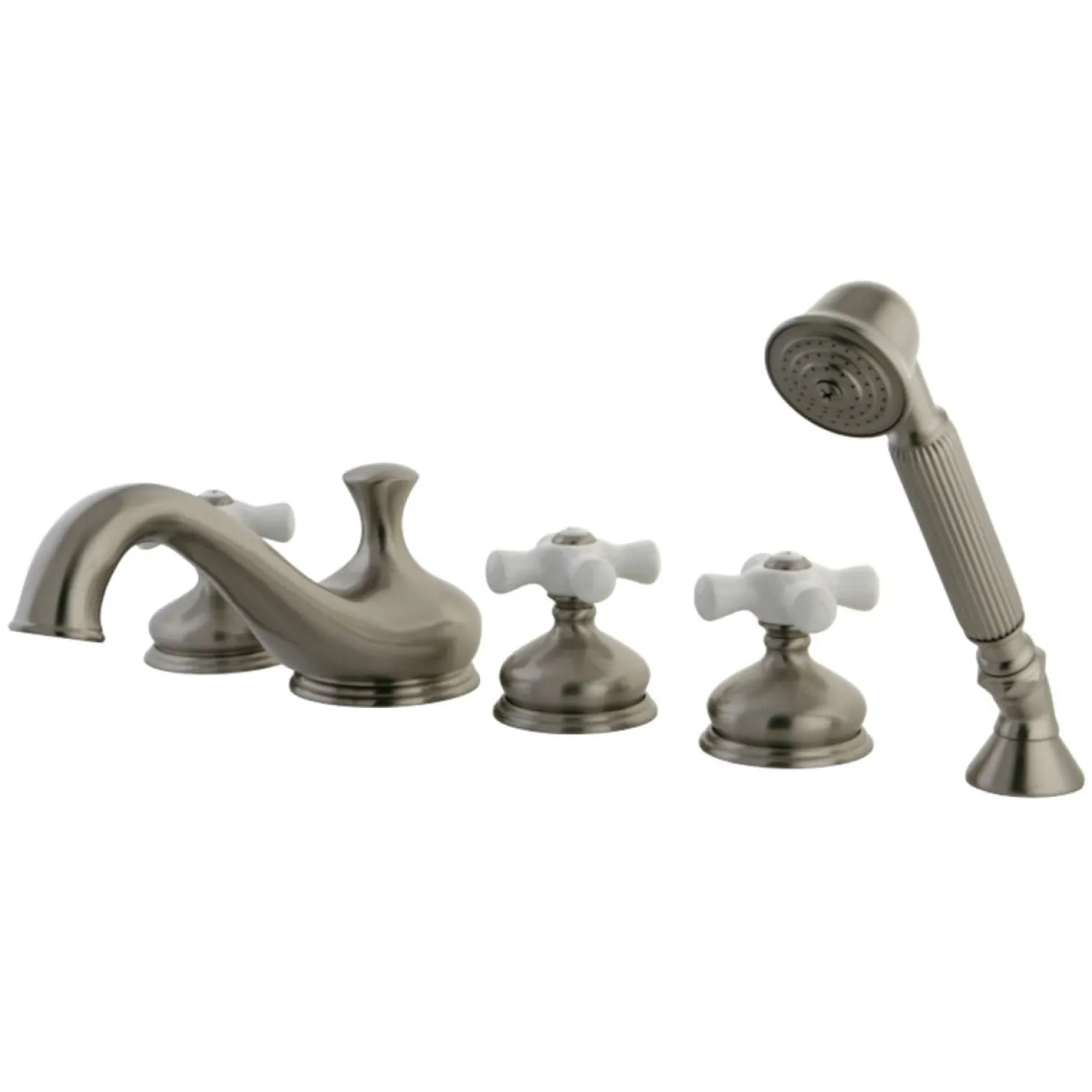 Kingston Brass Roman 3-Cross Handles Tub Faucet