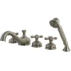 Kingston Brass Roman 5-Hole Tub Filler with Hand Shower