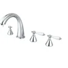 Kingston Brass Roman Tub Faucet with Hand Shower in Polished Chrome