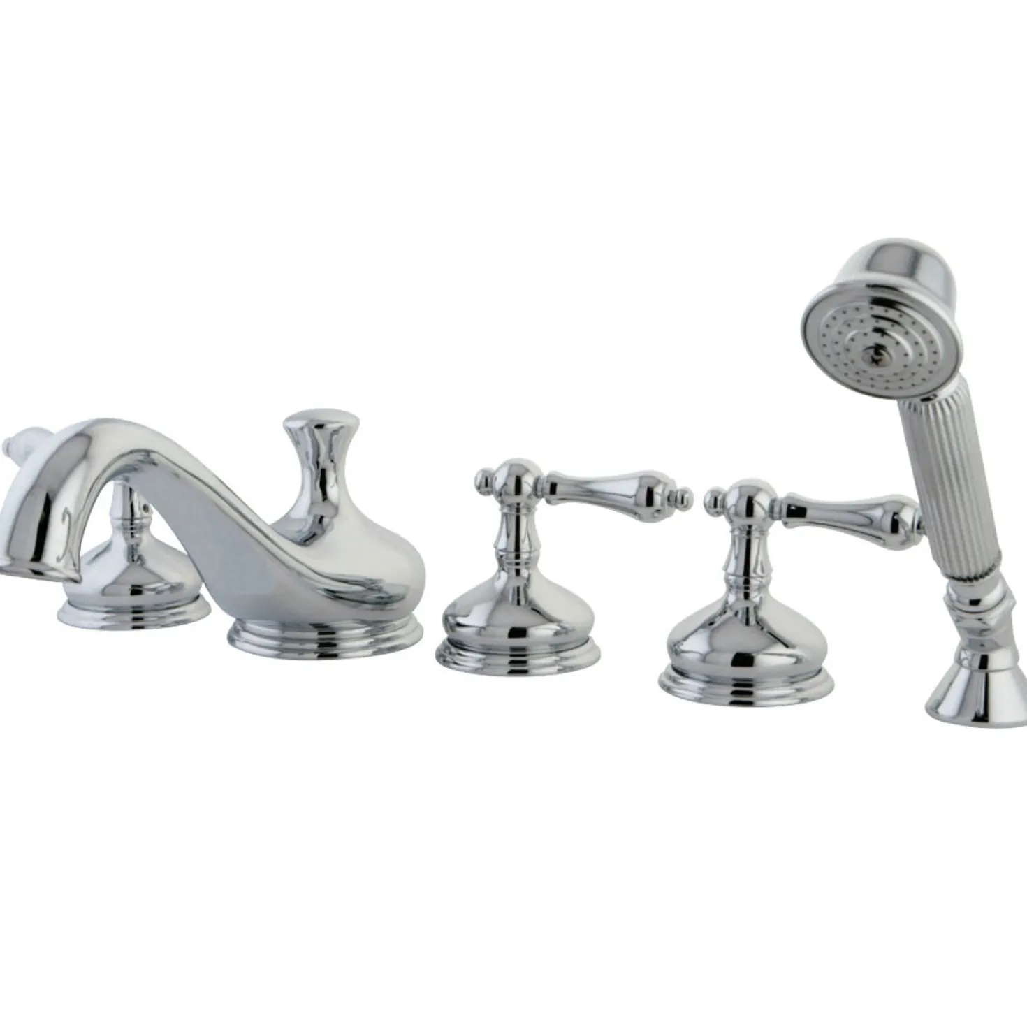 Kingston Brass Roman Tub Filler 5 Pieces with Hand Shower