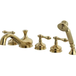 Kingston Brass Roman Tub Filler 5 Pieces with Hand Shower