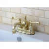 Kingston Brass Royale 4" Centerset Lavatory Faucet with Metal Lever Handle and Heritage Spout