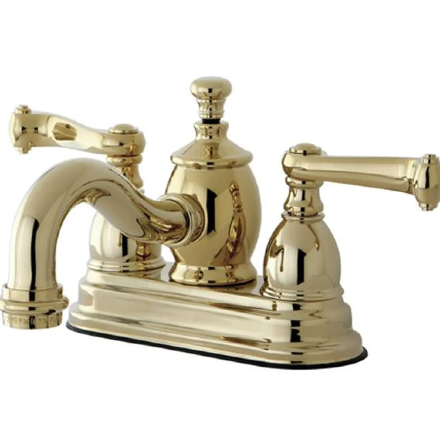 Kingston Brass Royale 4" Centerset Lavatory Faucet with Metal Lever Handle and Heritage Spout