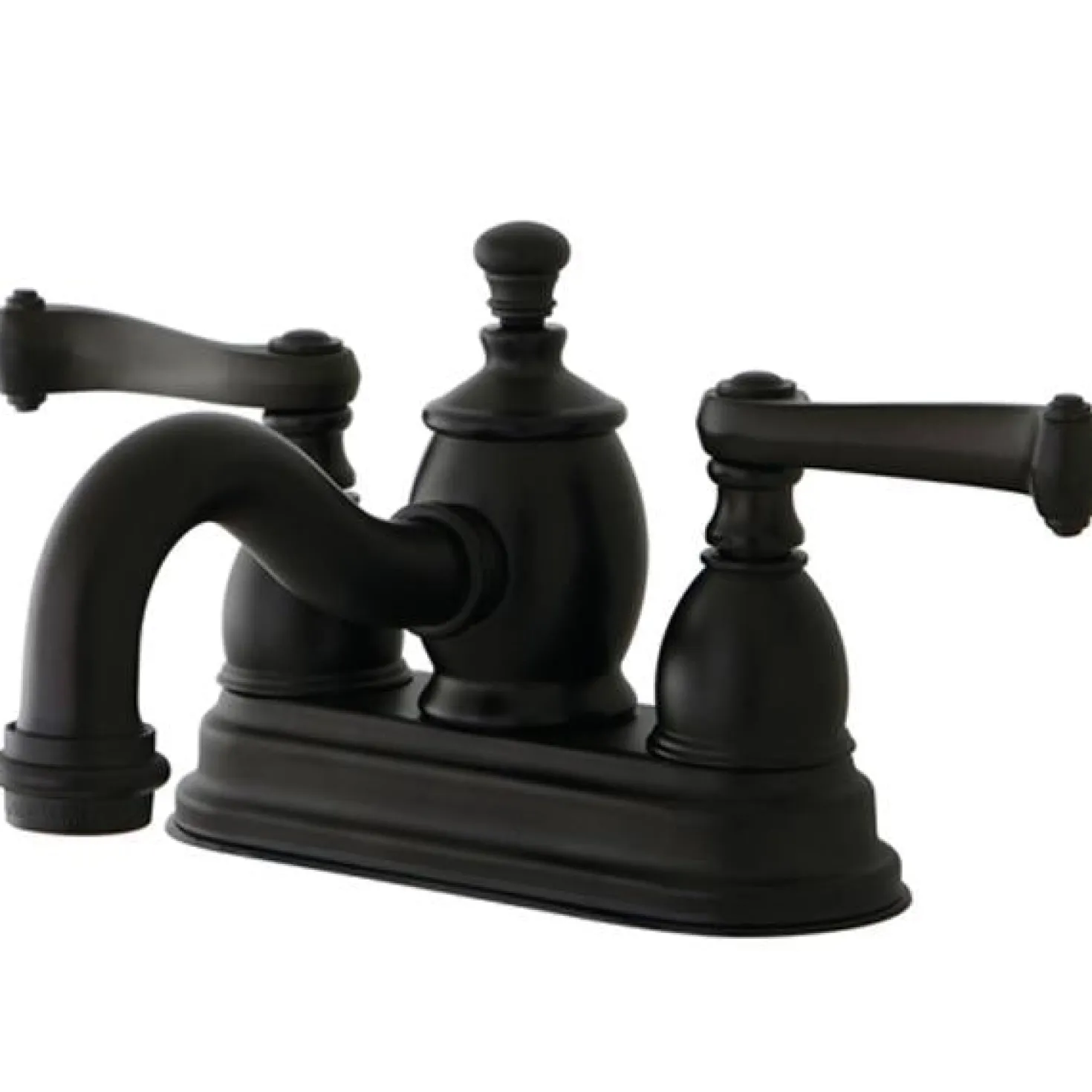 Kingston Brass Royale 4" Centerset Lavatory Faucet with Metal Lever Handle and Heritage Spout