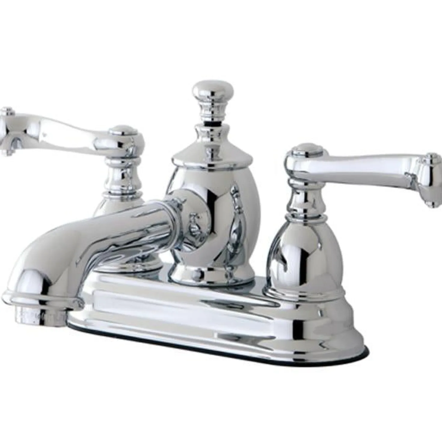 Kingston Brass Royale 4" Centerset Lavatory Faucet with Heritage Spout and Metal Lever Handle