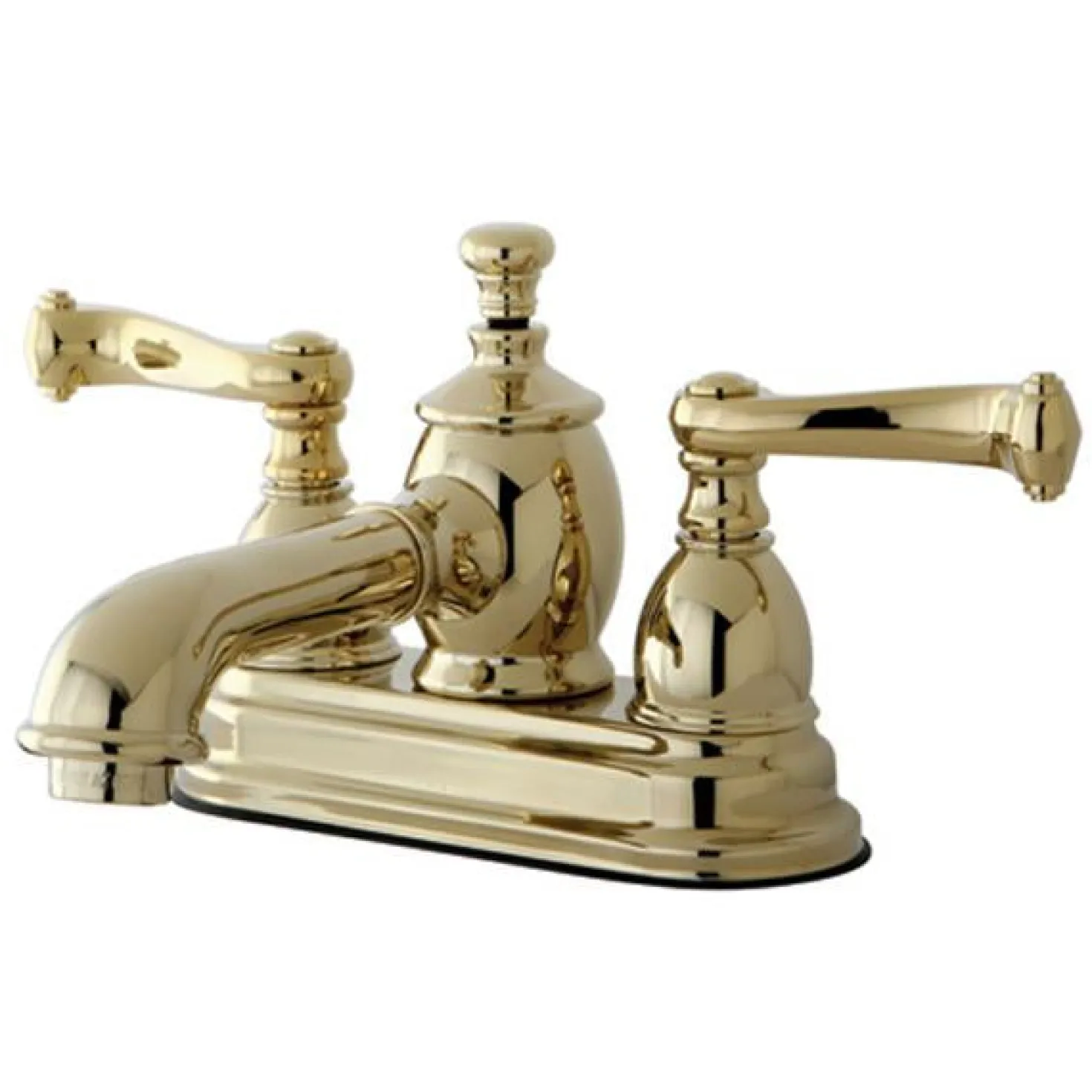 Kingston Brass Royale 4" Centerset Lavatory Faucet with Heritage Spout and Metal Lever Handle