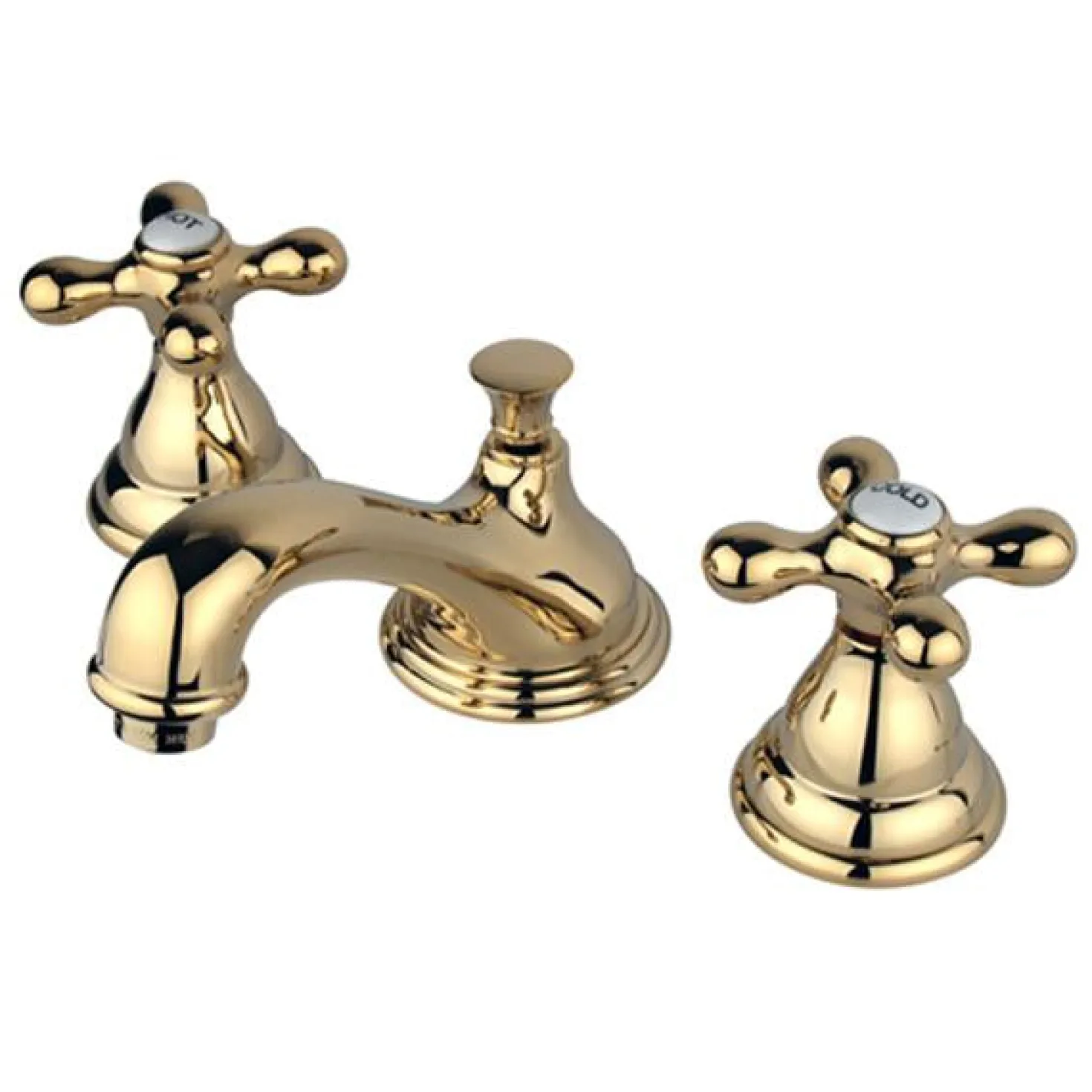 Kingston Brass Royale Classic Two Handle 8" to 16" Widespread Lavatory Faucet with Brass Pop-up