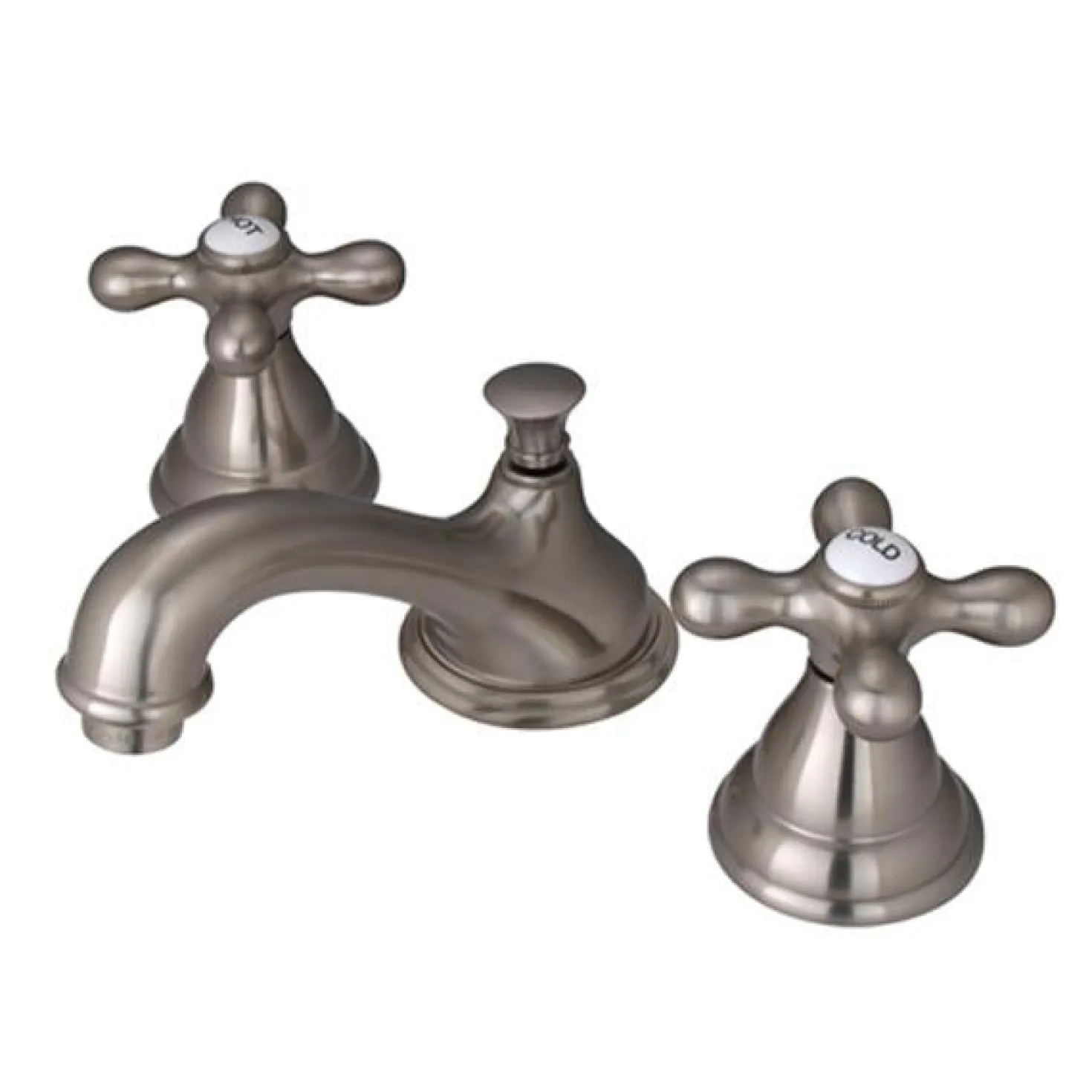 Kingston Brass Royale Classic Two Handle 8" to 16" Widespread Lavatory Faucet with Brass Pop-up