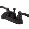 Kingston Brass Royale Deck Mount 4" Centerset Bathroom Faucet