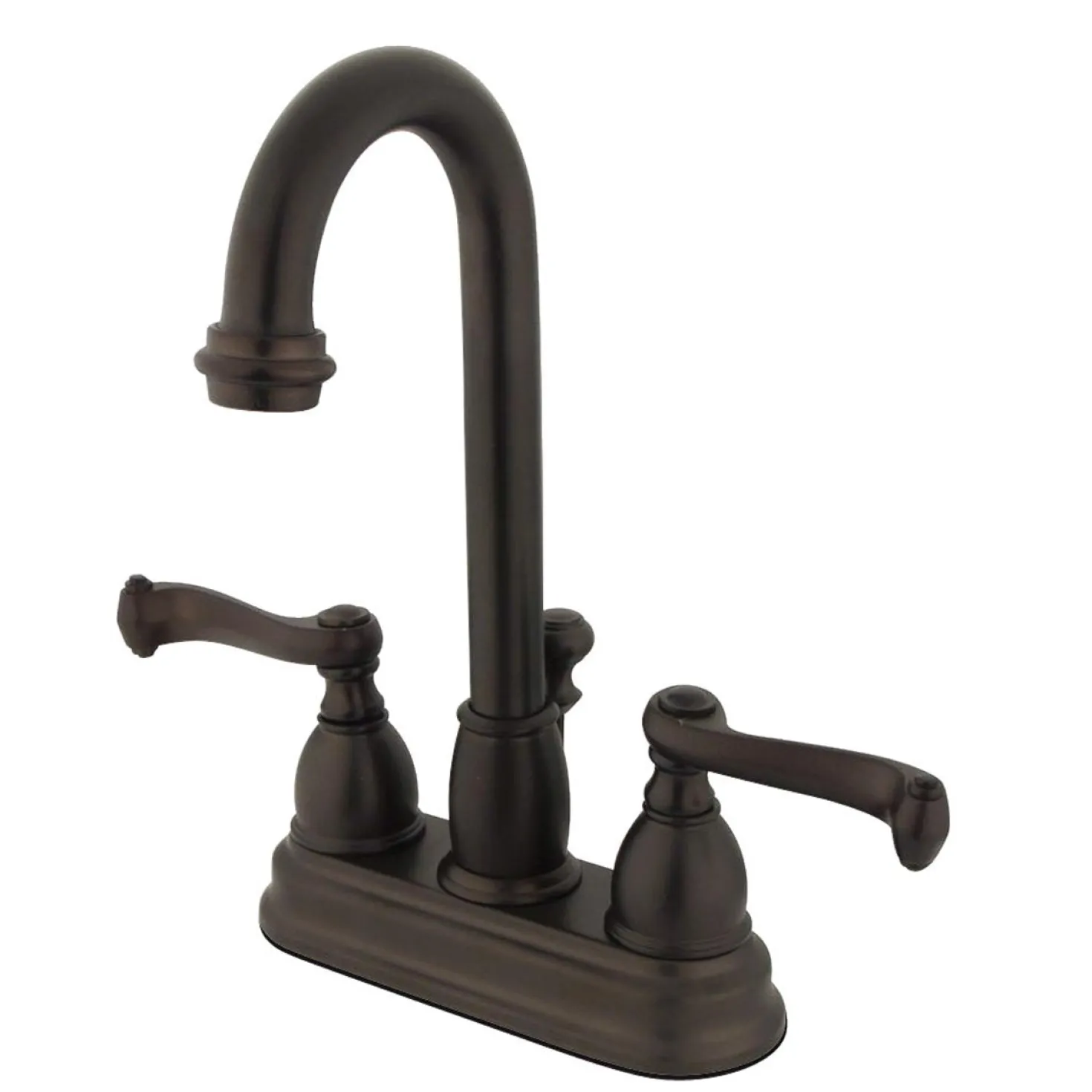Kingston Brass Royale 4-Inch Centerset Deck Mount Bathroom Faucet