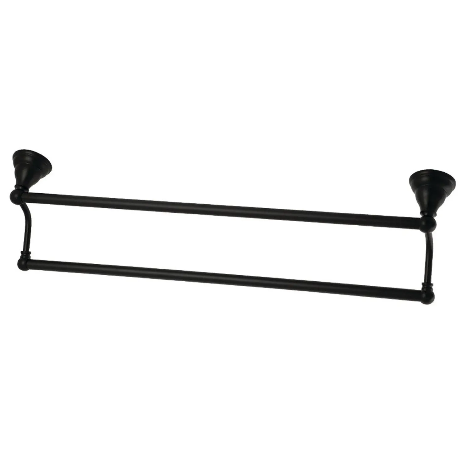 Kingston Brass Royale 24-Inch Dual Towel Bar in Matte Black