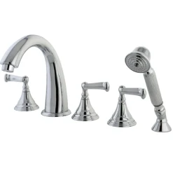 Kingston Brass Royale Roman Tub Filler 5 Pieces with Hand Shower