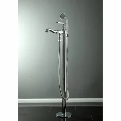 Kingston Brass Royale Single Handle Freestanding Roman Tub Faucet with Hand Shower