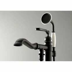 Kingston Brass Royale Single Handle Freestanding Roman Tub Faucet with Hand Shower