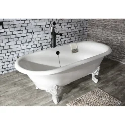 Kingston Brass Royale Single Handle Freestanding Roman Tub Faucet with Hand Shower