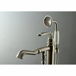 Kingston Brass Royale Single Handle Freestanding Roman Tub Faucet with Hand Shower
