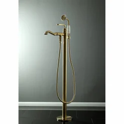 Kingston Brass Royale Single Handle Freestanding Roman Tub Faucet with Hand Shower