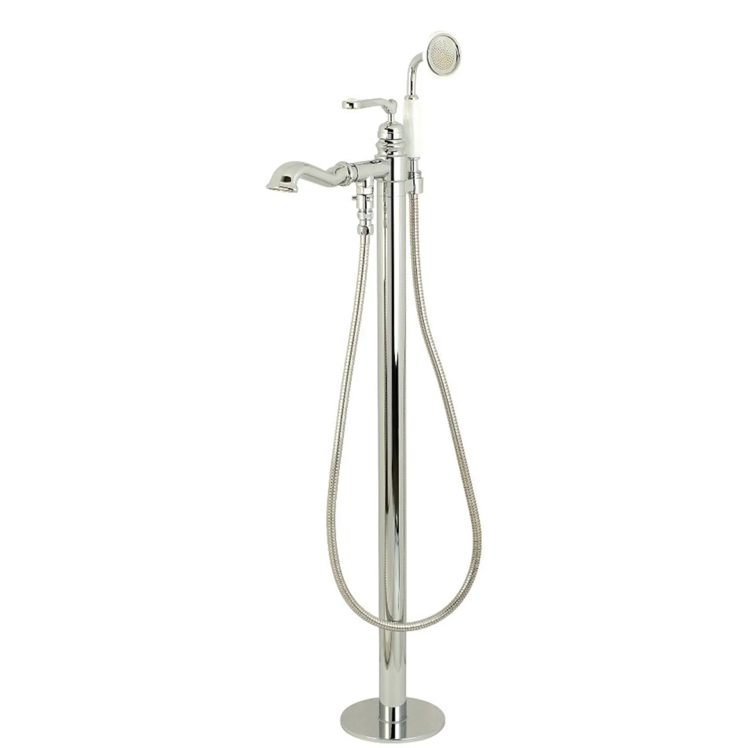 Kingston Brass Royale Single Handle Freestanding Roman Tub Faucet with Hand Shower