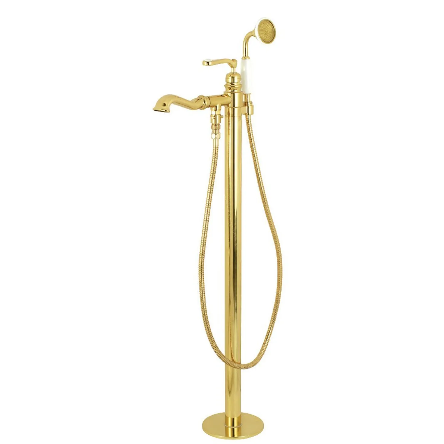 Kingston Brass Royale Single Handle Freestanding Roman Tub Faucet with Hand Shower